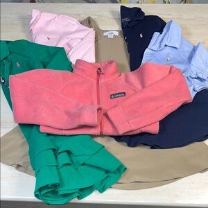 POLO,COLUMBIA,ATHLETA (girls bundle 6pc).  size6.                         ordrA4
